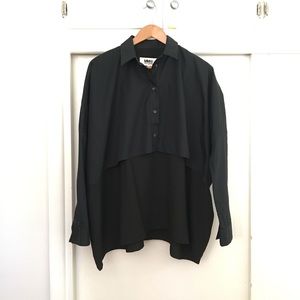 MM6 Maison Margiela/ black boxy shirt